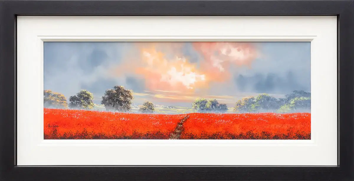 Poppies Bathing In The Glow - Original by artist Allan Morgan - Wyecliffe Galleries