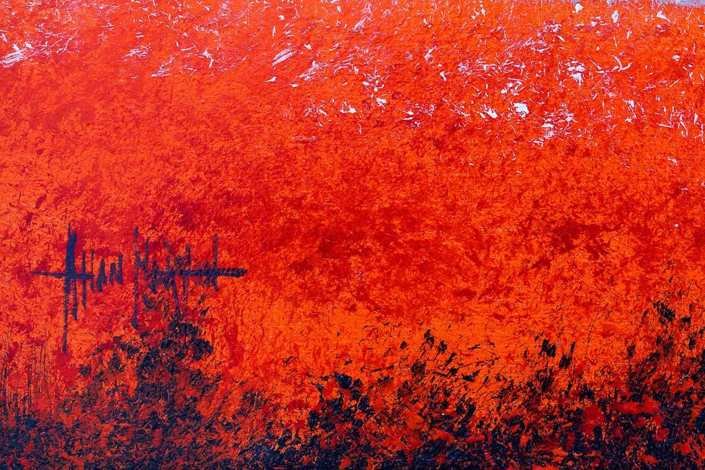 Poppies Bathing In The Glow - Original by artist Allan Morgan - Wyecliffe Galleries