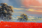 Poppies Bathing In The Glow - Original by artist Allan Morgan - Wyecliffe Galleries