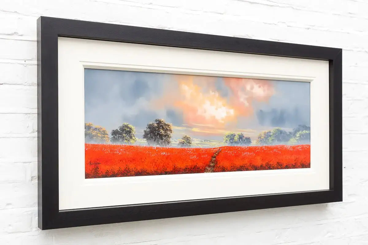 Poppies Bathing In The Glow - Original by artist Allan Morgan - Wyecliffe Galleries