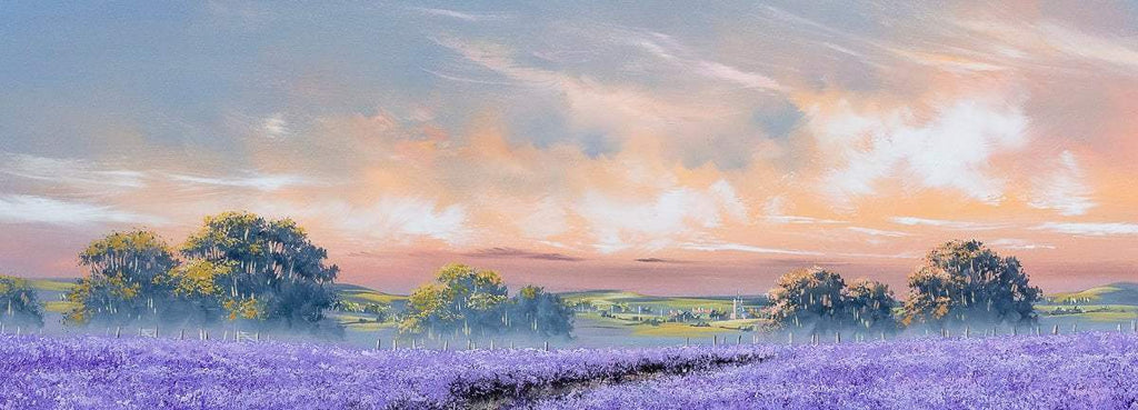 Purple Pathway - Original - SOLD by artist Allan Morgan - Wyecliffe Galleries