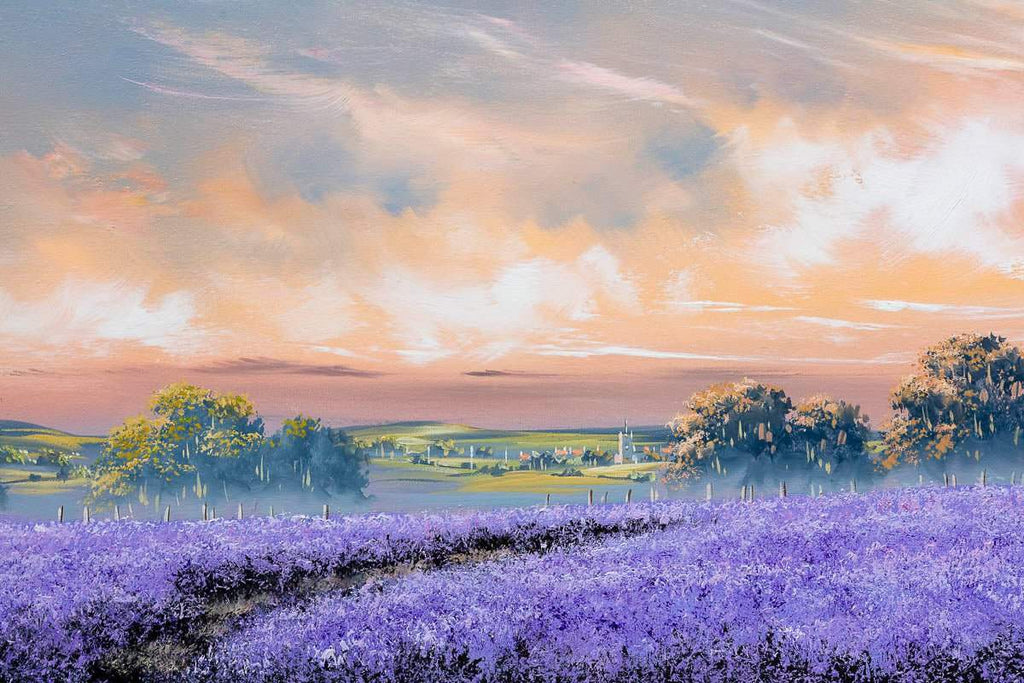 Purple Pathway - Original - SOLD by artist Allan Morgan - Wyecliffe Galleries