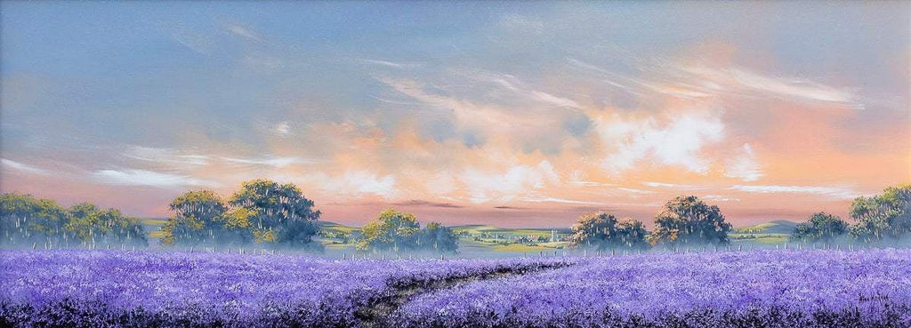 Purple Pathway - Original - SOLD by artist Allan Morgan - Wyecliffe Galleries