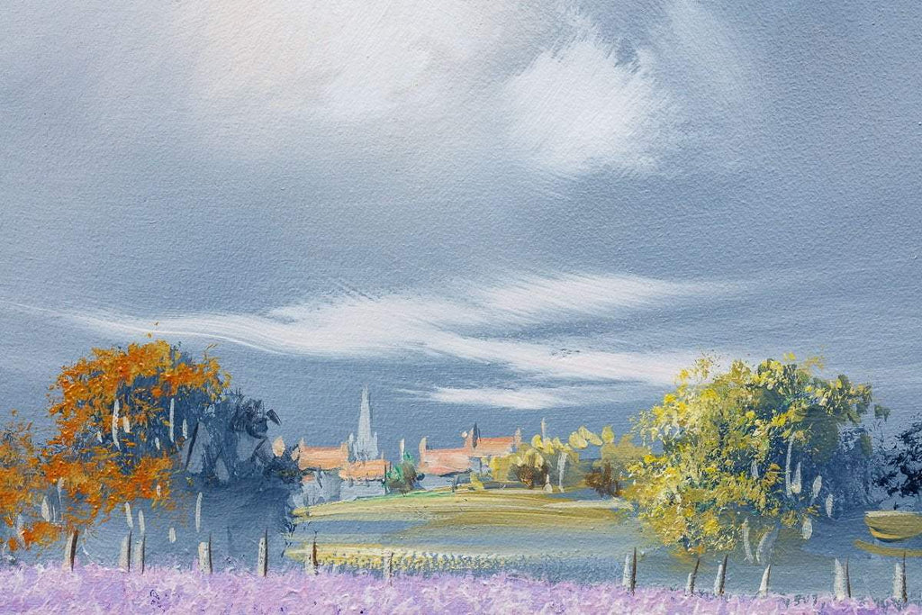 Violet Path I - Original - SOLD by artist Allan Morgan - Wyecliffe Galleries