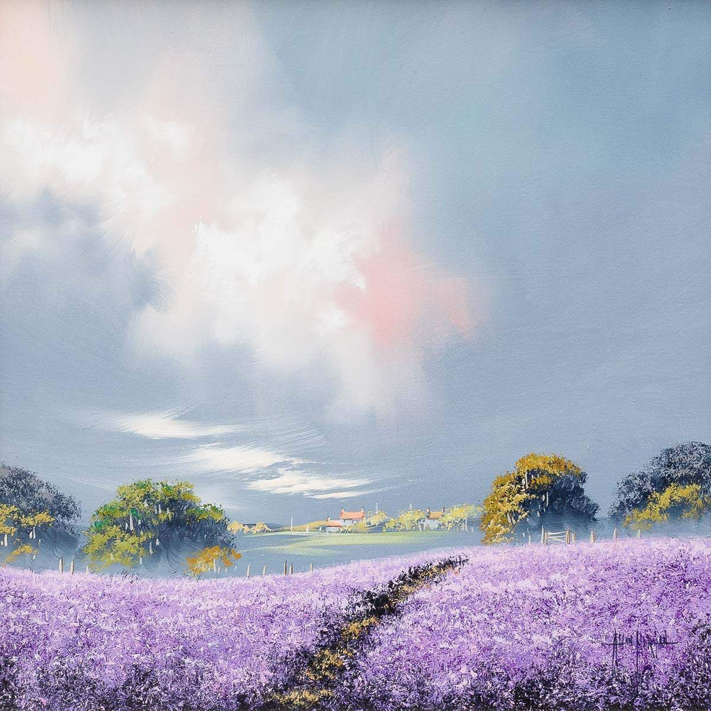Violet Path II - Original -SOLD by artist Allan Morgan - Wyecliffe Galleries