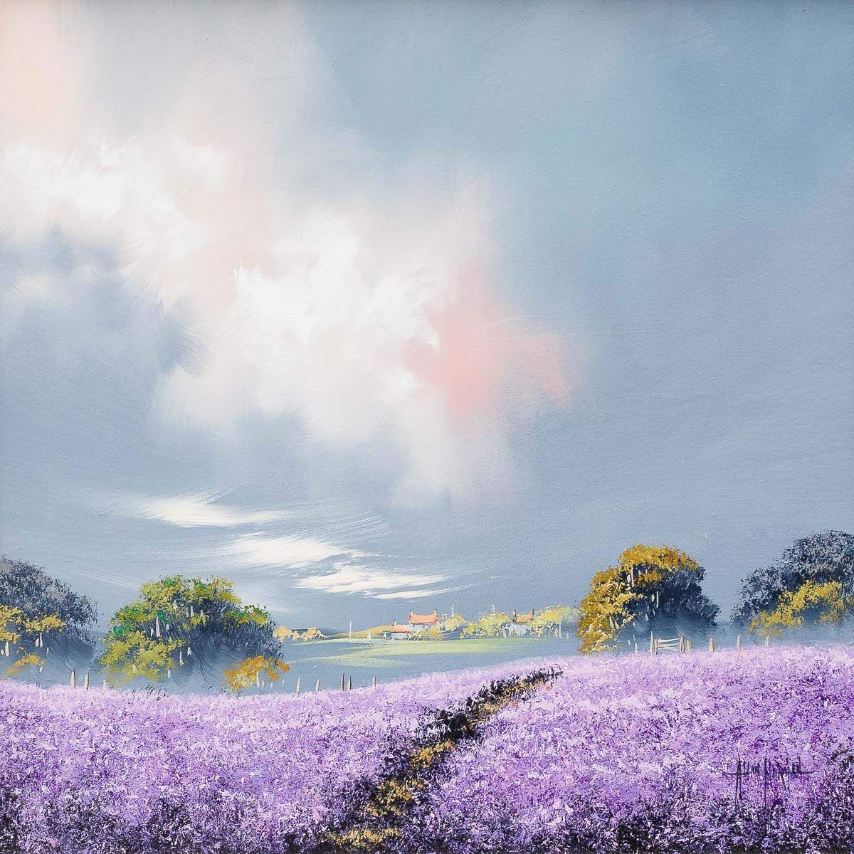 Violet Path II - Original -SOLD by artist Allan Morgan - Wyecliffe Galleries