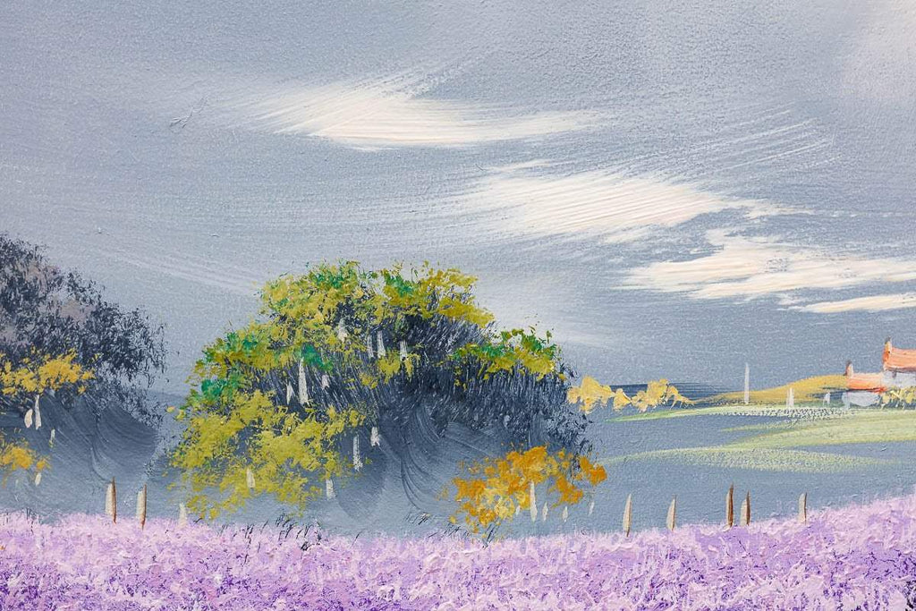 Violet Path II - Original -SOLD by artist Allan Morgan - Wyecliffe Galleries