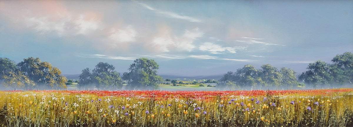 Where Flowers Bloom, So Does Hope - Original - SOLD by artist Allan Morgan - Wyecliffe Galleries