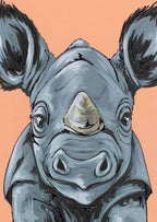 Rhino Rumble - Edition by artist Amy Louise - Wyecliffe Galleries