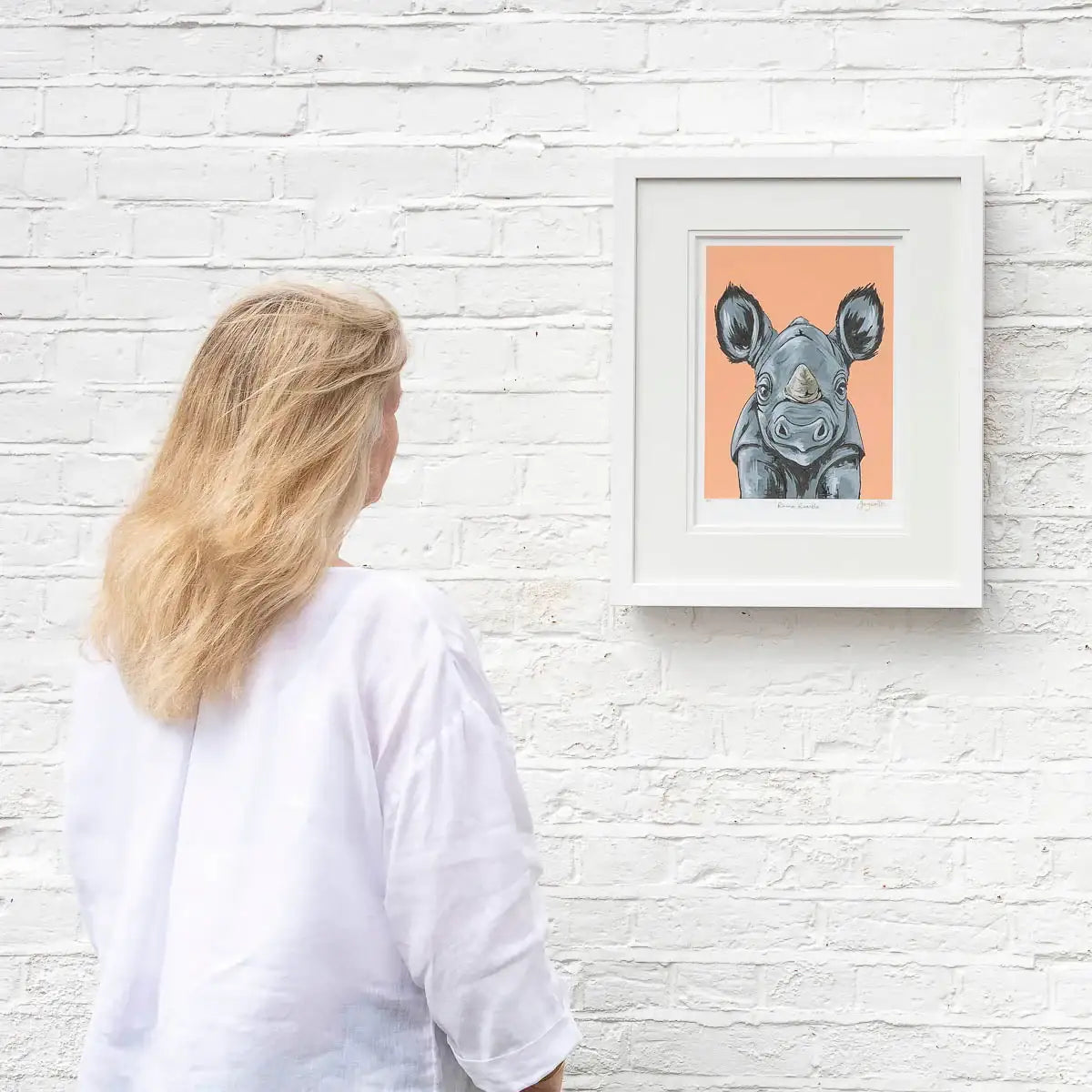 Rhino Rumble - Edition by artist Amy Louise - Wyecliffe Galleries