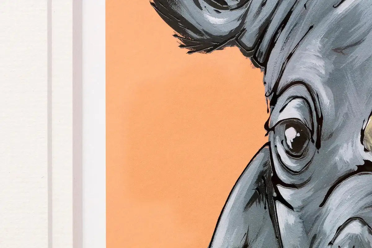 Rhino Rumble - Edition by artist Amy Louise - Wyecliffe Galleries