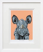 Rhino Rumble - Edition by artist Amy Louise - Wyecliffe Galleries