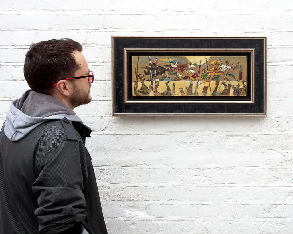 Casanova And Tourists - Original - SOLD by artist Andrei Protsouk - Wyecliffe Galleries