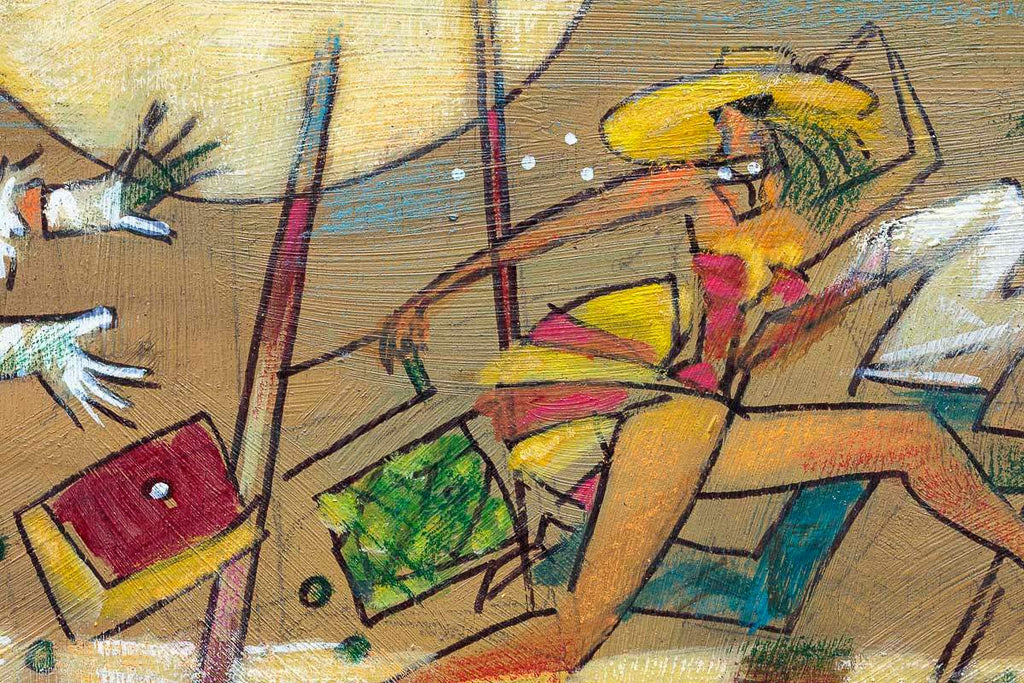 Casanova And Tourists - Original - SOLD by artist Andrei Protsouk - Wyecliffe Galleries