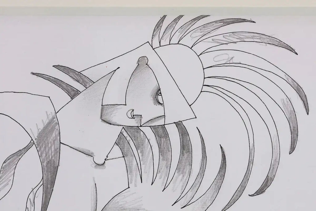 Fancy Dress Party - Original Line Study by artist Andrei Protsouk - Wyecliffe Galleries