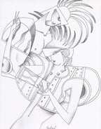 Fancy Dress Party - Original Line Study by artist Andrei Protsouk - Wyecliffe Galleries