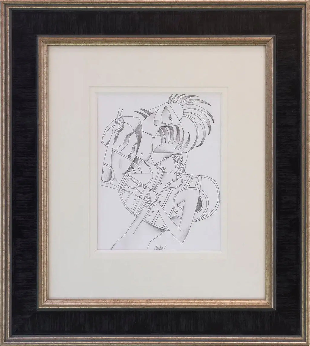 Fancy Dress Party - Original Line Study by artist Andrei Protsouk - Wyecliffe Galleries