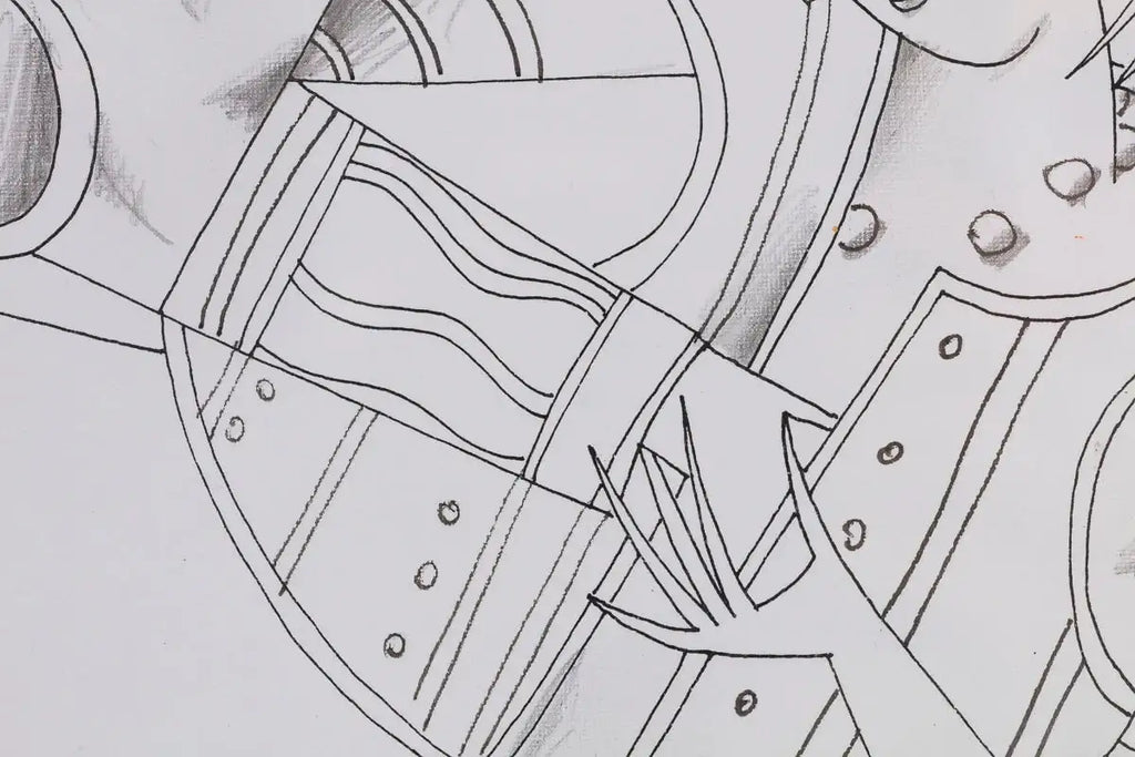 Fancy Dress Party - Original Line Study by artist Andrei Protsouk - Wyecliffe Galleries