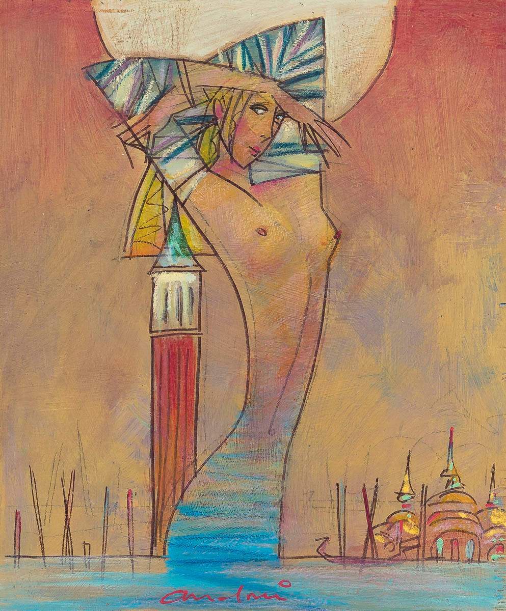 Gondalier - Original by artist Andrei Protsouk - Wyecliffe Galleries