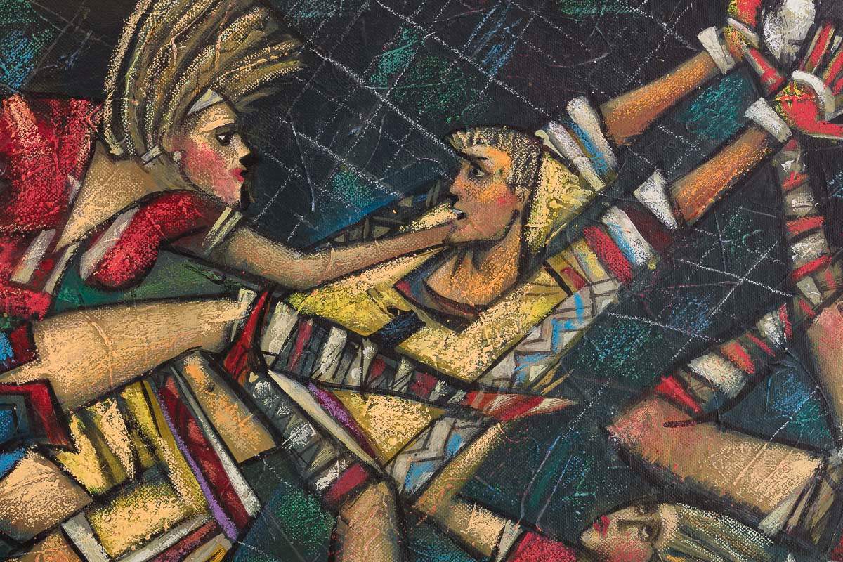 It's A Goaaaal! - Original by artist Andrei Protsouk - Wyecliffe Galleries