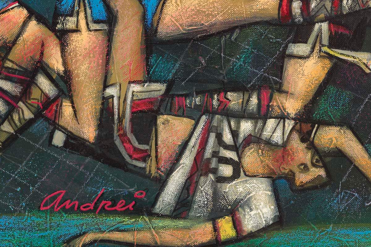 It's A Goaaaal! - Original by artist Andrei Protsouk - Wyecliffe Galleries