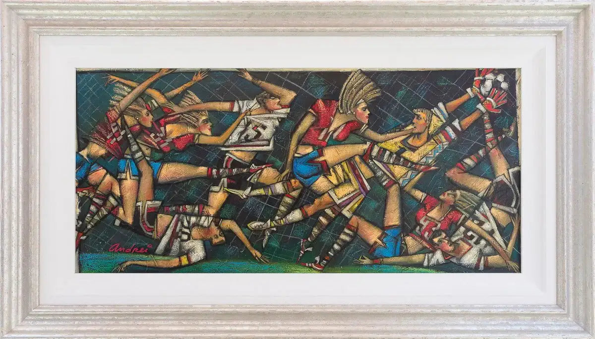 It's A Goaaaal! - Original by artist Andrei Protsouk - Wyecliffe Galleries