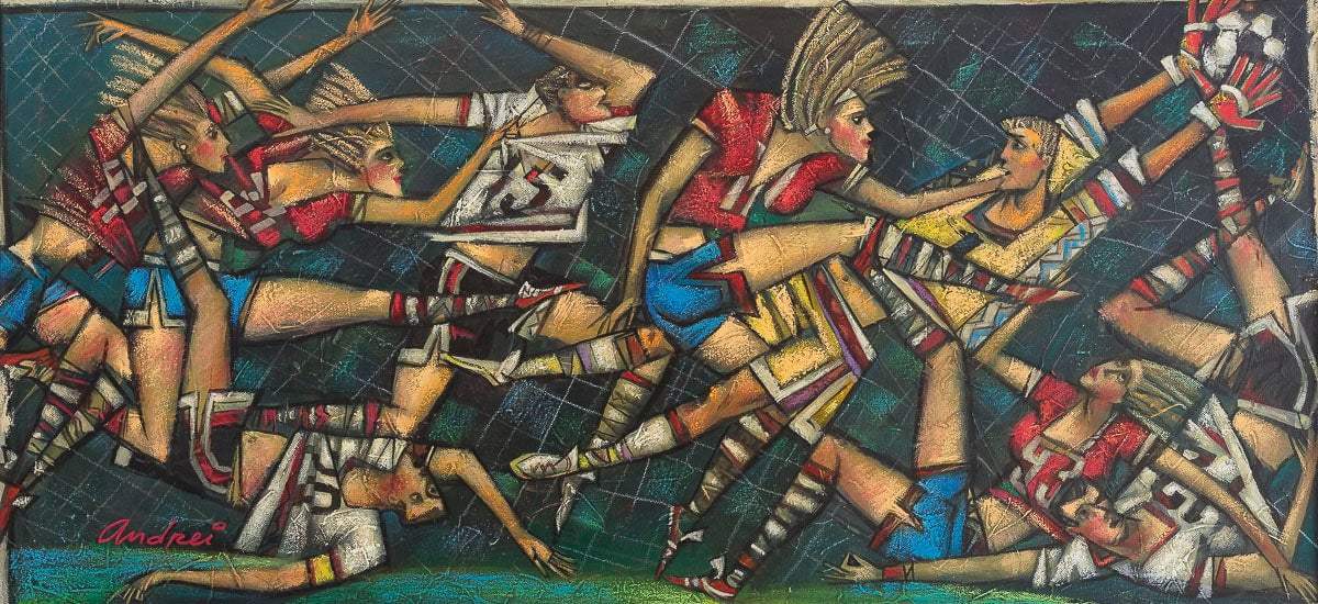 It's A Goaaaal! - Original by artist Andrei Protsouk - Wyecliffe Galleries