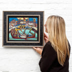 Kissing Under The Bridges - Original - SOLD by artist Andrei Protsouk - Wyecliffe Galleries