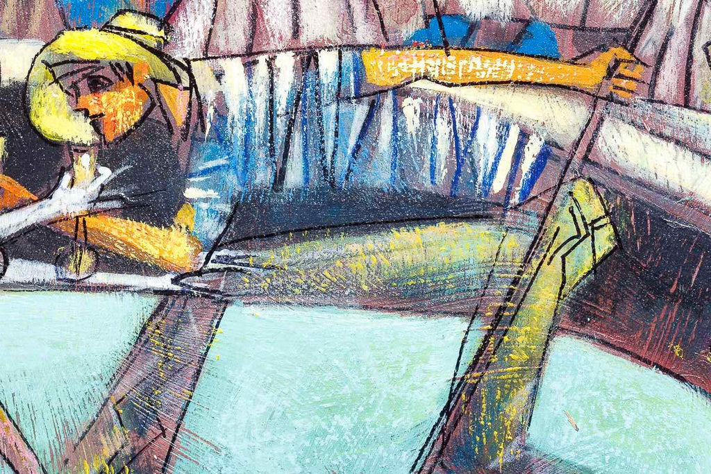 Kissing Under The Bridges - Original - SOLD by artist Andrei Protsouk - Wyecliffe Galleries