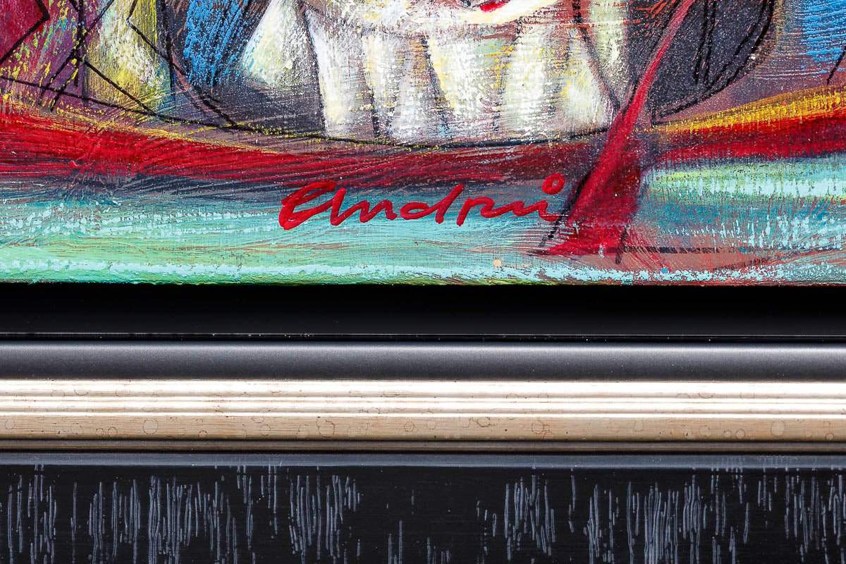 Kissing Under The Bridges - Original - SOLD by artist Andrei Protsouk - Wyecliffe Galleries