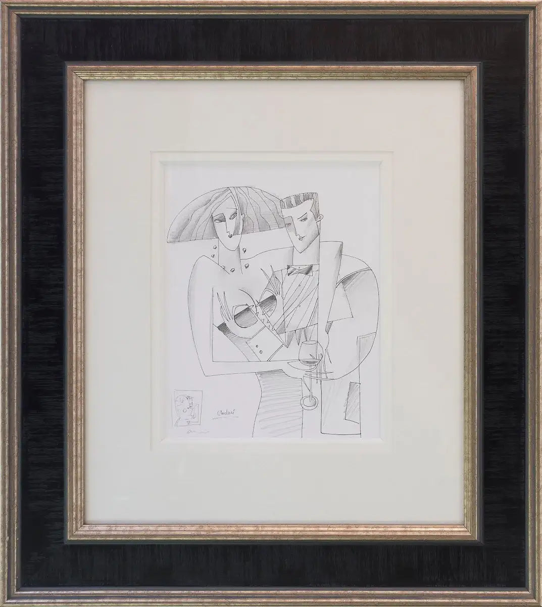 Love Twist - Original Line Study - SOLD by artist Andrei Protsouk - Wyecliffe Galleries