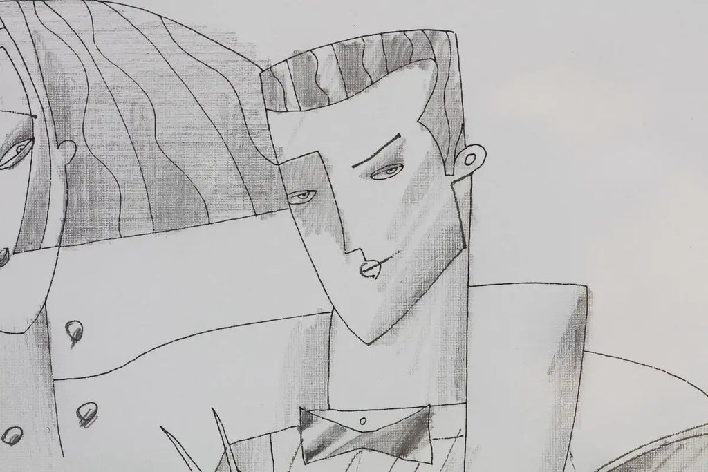 Love Twist - Original Line Study - SOLD by artist Andrei Protsouk - Wyecliffe Galleries