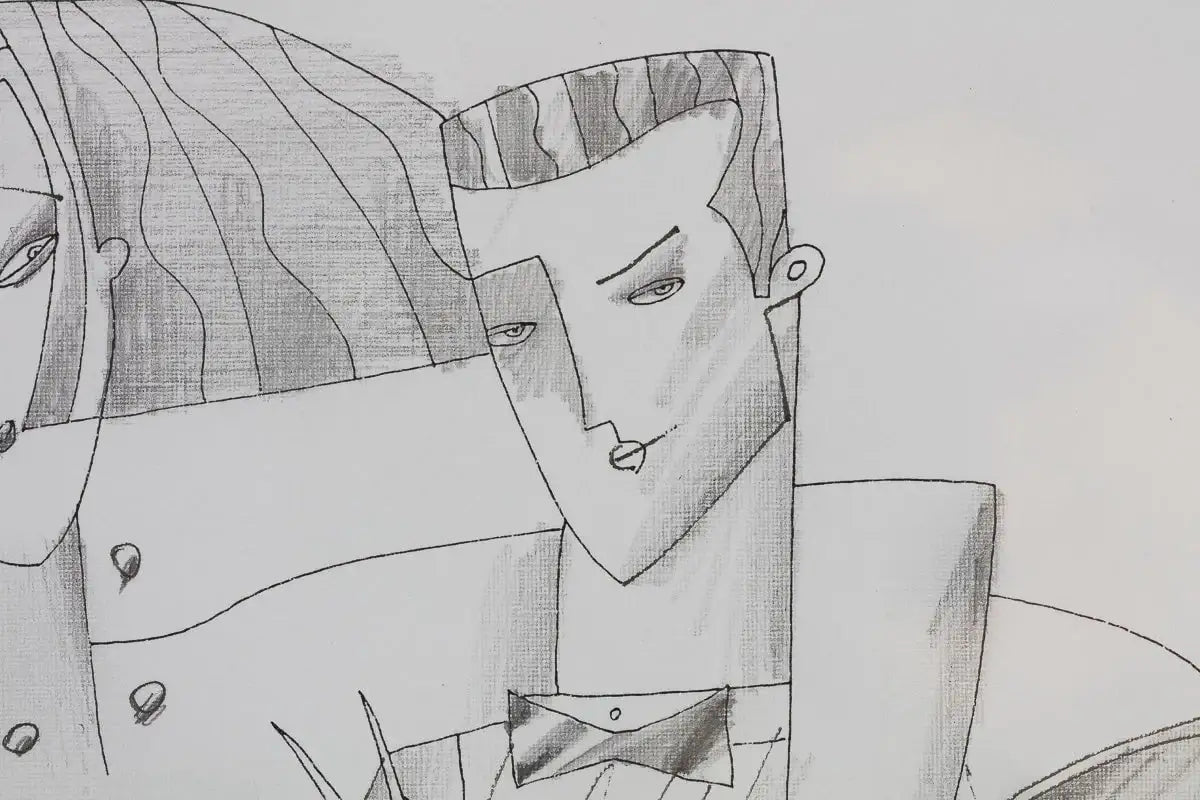 Love Twist - Original Line Study - SOLD by artist Andrei Protsouk - Wyecliffe Galleries