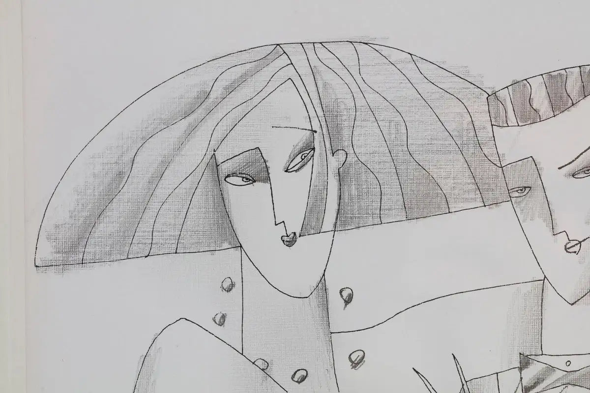 Love Twist - Original Line Study - SOLD by artist Andrei Protsouk - Wyecliffe Galleries