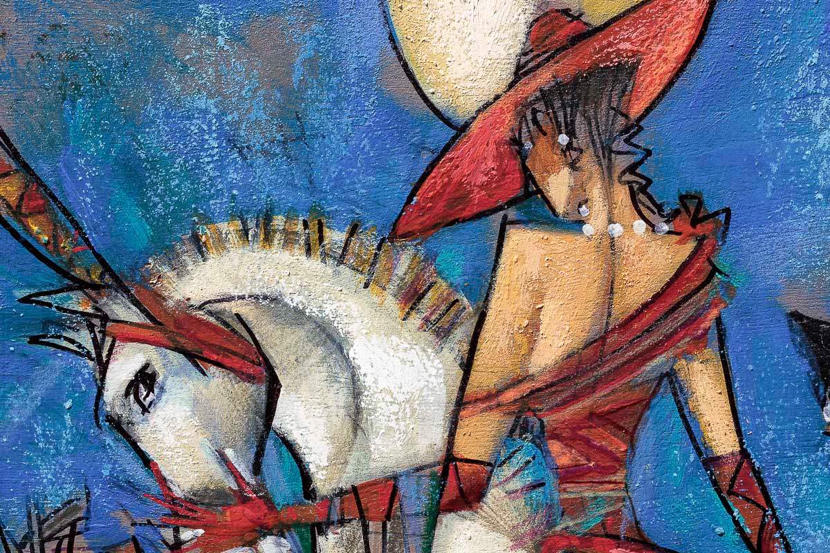 New Horse - Original by artist Andrei Protsouk - Wyecliffe Galleries