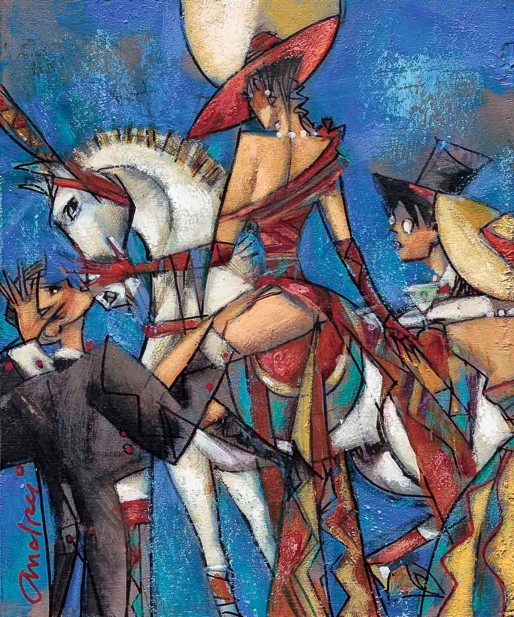 New Horse - Original by artist Andrei Protsouk - Wyecliffe Galleries