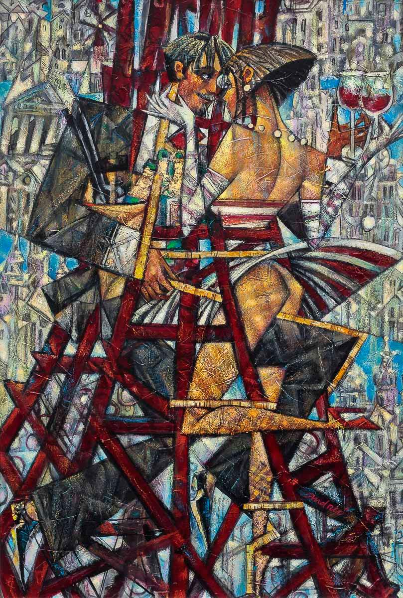 Tour De La Eiffel - Original - SOLD by artist Andrei Protsouk - Wyecliffe Galleries