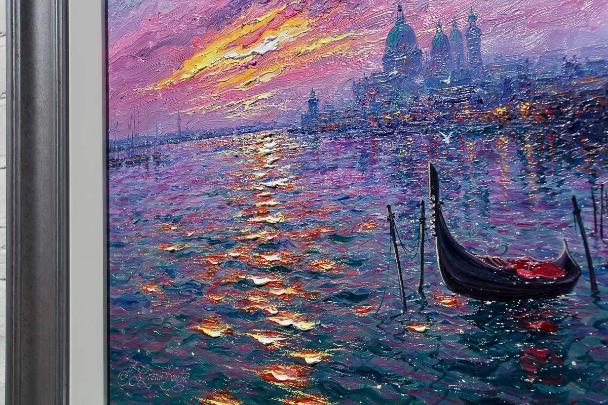 Dancing Reflections In Venetian Waters - Original by artist Andrew Grant Kurtis - Wyecliffe Galleries