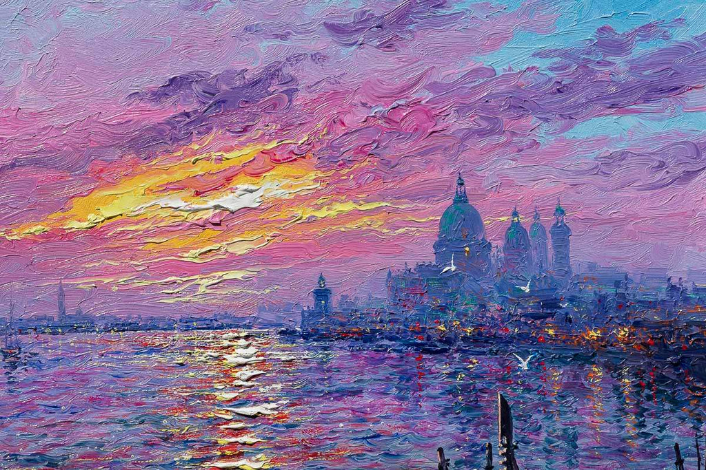 Dancing Reflections In Venetian Waters - Original by artist Andrew Grant Kurtis - Wyecliffe Galleries