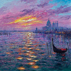 Dancing Reflections In Venetian Waters - Original by artist Andrew Grant Kurtis - Wyecliffe Galleries