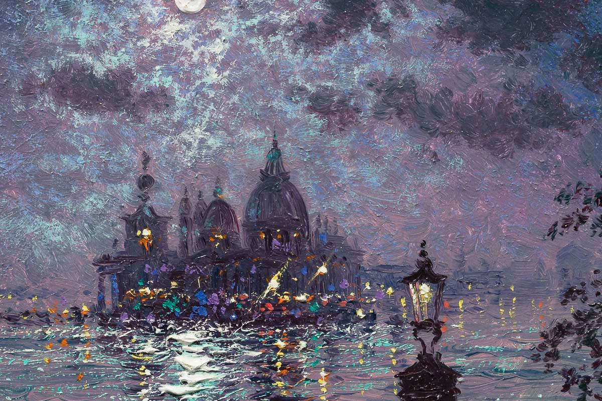 Dancing With Light On A Venetian Night - Original - SOLD by artist Andrew Grant Kurtis - Wyecliffe Galleries