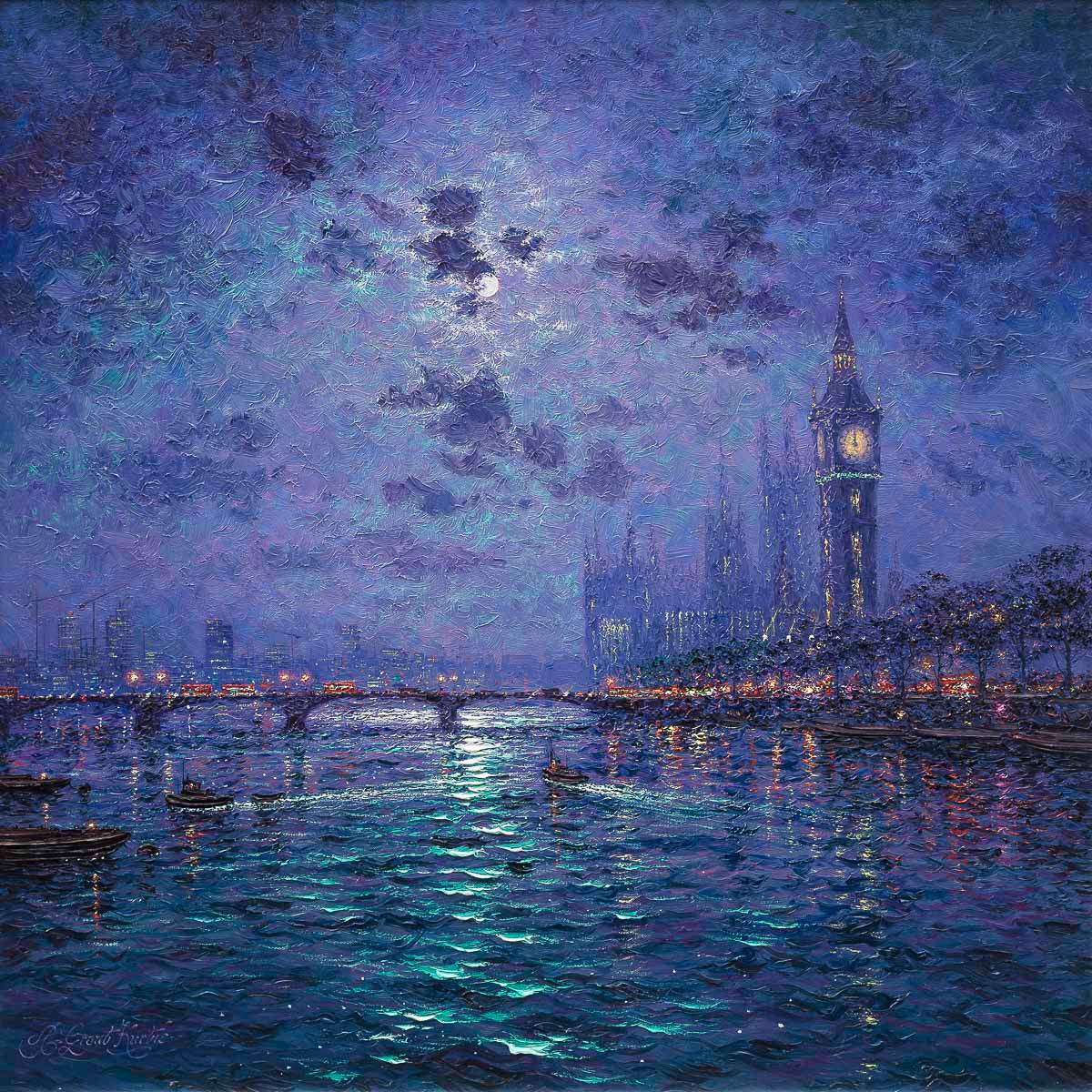 Luminescent Reflections - Original by artist Andrew Grant Kurtis - Wyecliffe Galleries