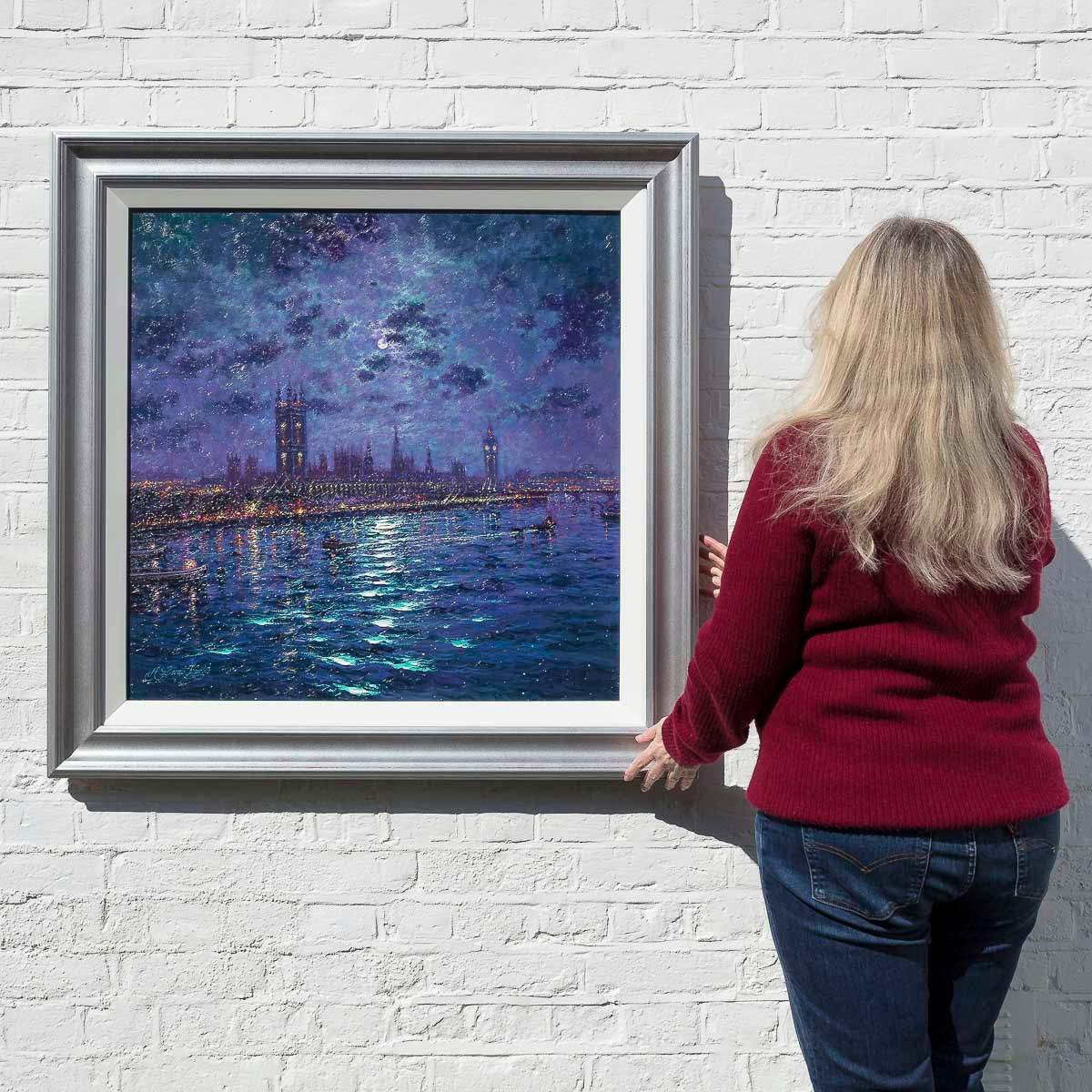 Moonlight Nostalgia - Original - SOLD by artist Andrew Grant Kurtis - Wyecliffe Galleries