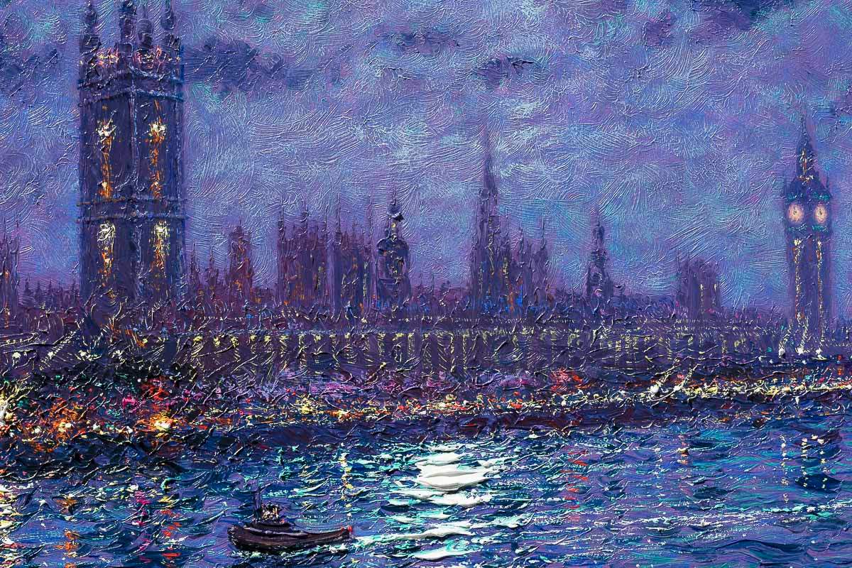 Moonlight Nostalgia - Original - SOLD by artist Andrew Grant Kurtis - Wyecliffe Galleries