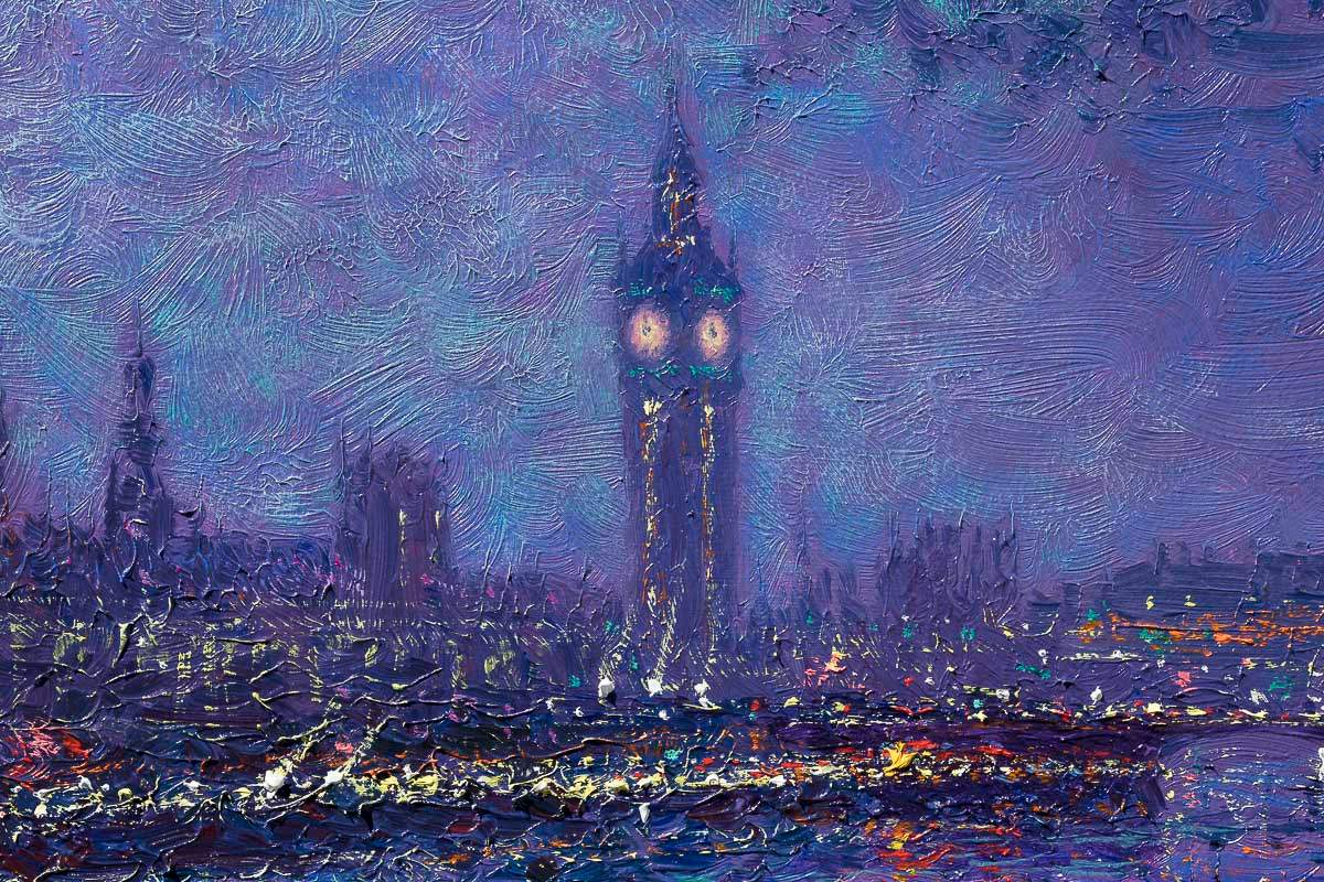 Moonlight Nostalgia - Original - SOLD by artist Andrew Grant Kurtis - Wyecliffe Galleries