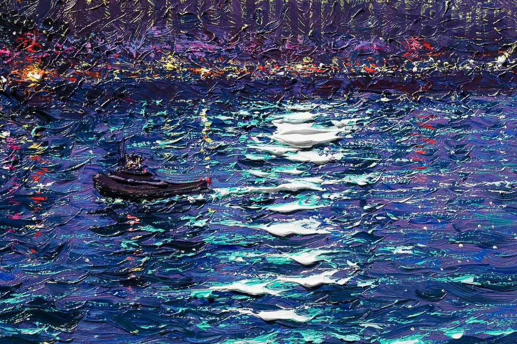 Moonlight Nostalgia - Original - SOLD by artist Andrew Grant Kurtis - Wyecliffe Galleries