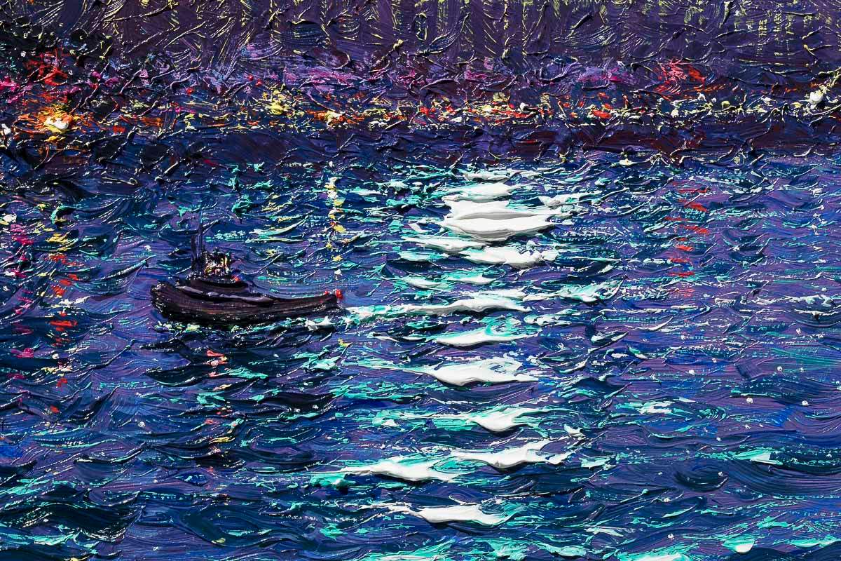 Moonlight Nostalgia - Original - SOLD by artist Andrew Grant Kurtis - Wyecliffe Galleries