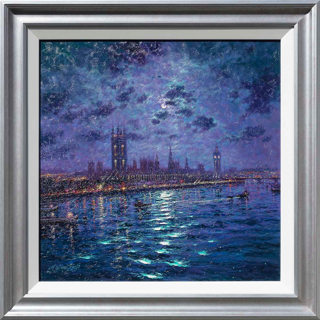 Moonlight Nostalgia - Original - SOLD by artist Andrew Grant Kurtis - Wyecliffe Galleries