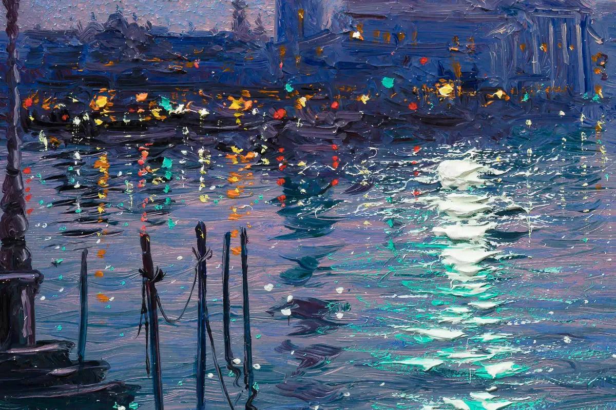 Moonlight Serenade - Original - SOLD by artist Andrew Grant Kurtis - Wyecliffe Galleries