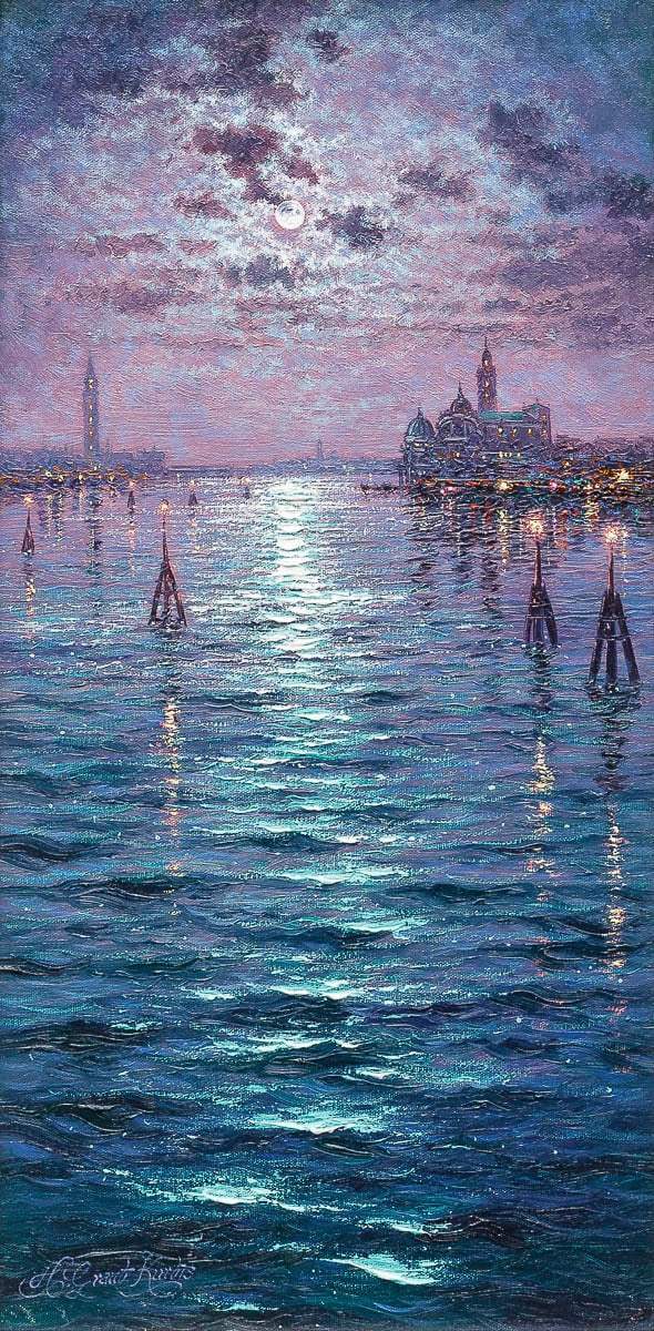 Moonlight Sparkle - Original - SOLD by artist Andrew Grant Kurtis - Wyecliffe Galleries